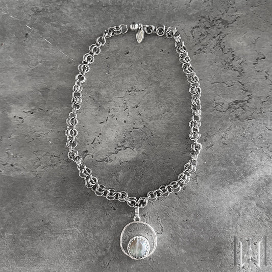 Labradorite x Chainmaille Necklace #2005