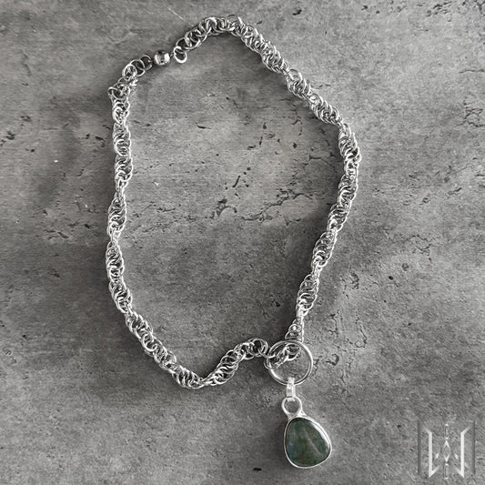 Labradorite x Chainmaille Necklace #2001