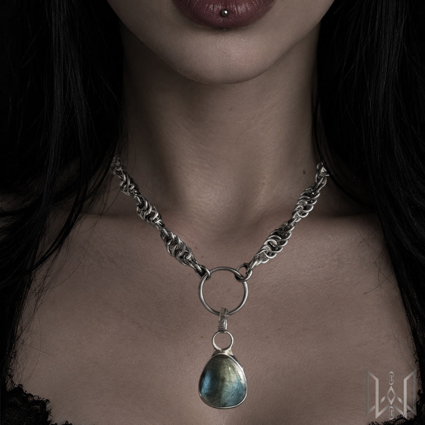 Labradorite x Chainmaille Necklace #2001