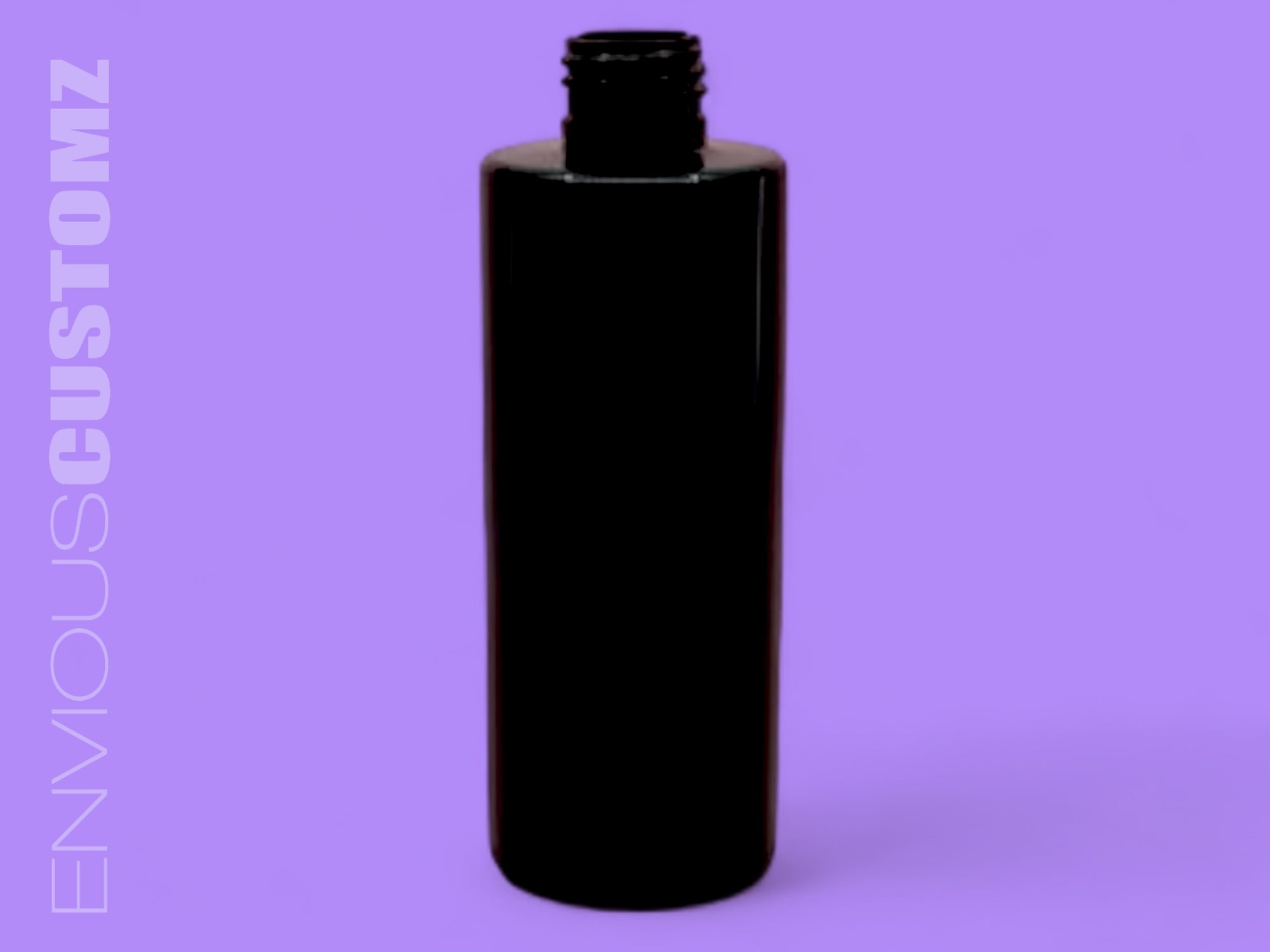 200ml Square Shoulder Bottle with 24410 Neck - Black