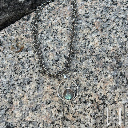 Labradorite x Chainmaille Necklace #2005
