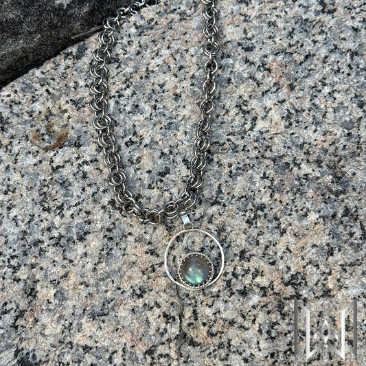 Labradorite x Chainmaille Necklace #2005