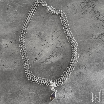 Labradorite Star x Chainmaille Necklace #2010
