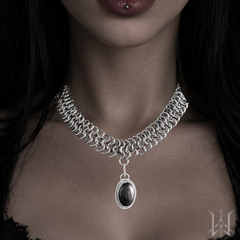 Onyx x Chainmaille Necklace #2011
