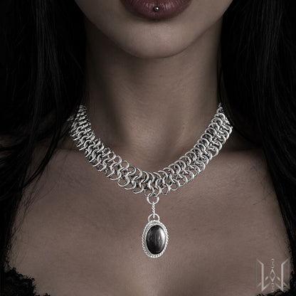 Onyx x Chainmaille Necklace #2011