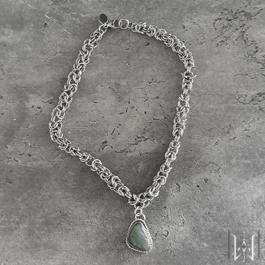 Labradorite x Chainmaille Necklace #2012