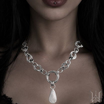 Moonstone x Chainmaille Necklace #2013