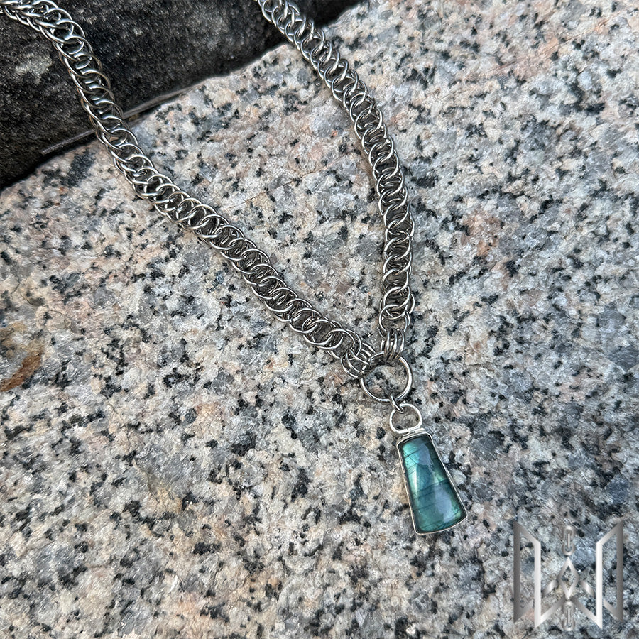 Labradorite x Chainmaille Necklace #2014