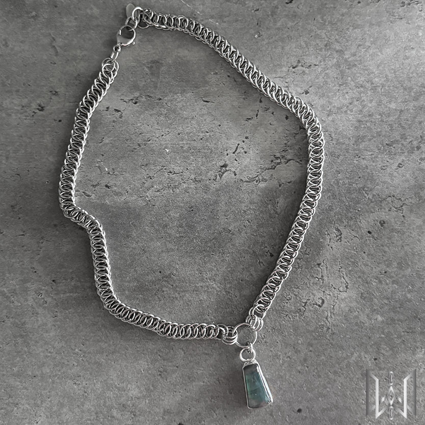 Labradorite x Chainmaille Necklace #2014