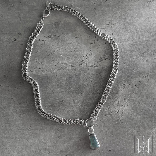 Labradorite x Chainmaille Necklace #2014