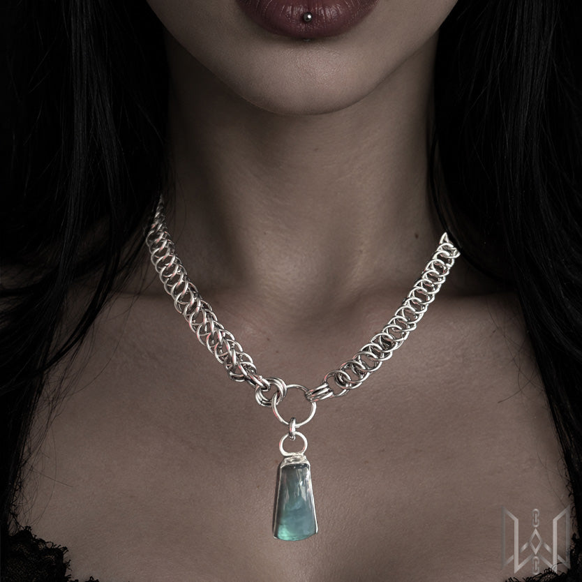 Labradorite x Chainmaille Necklace #2014
