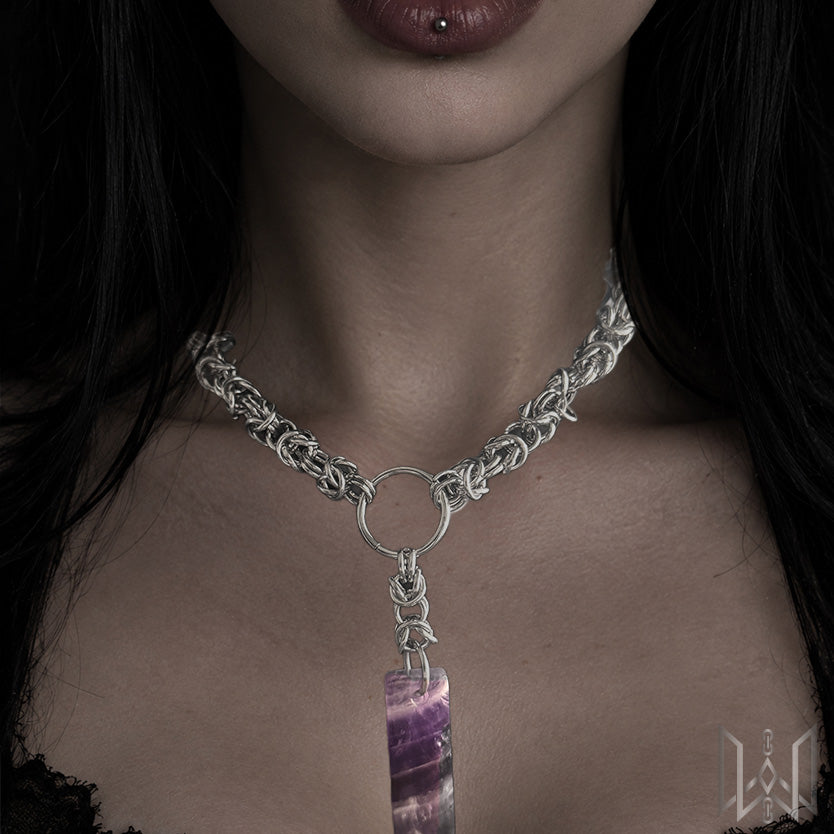 Amethyst x Chainmaille Necklace #2015