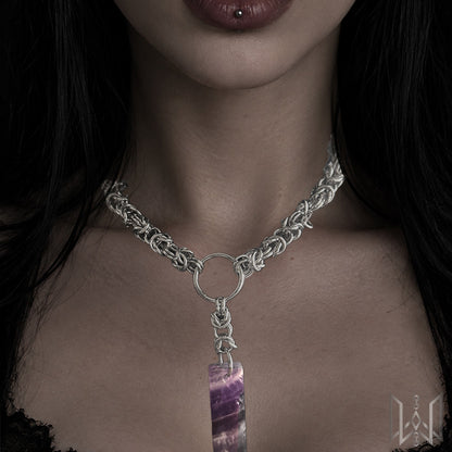 Amethyst x Chainmaille Necklace #2015