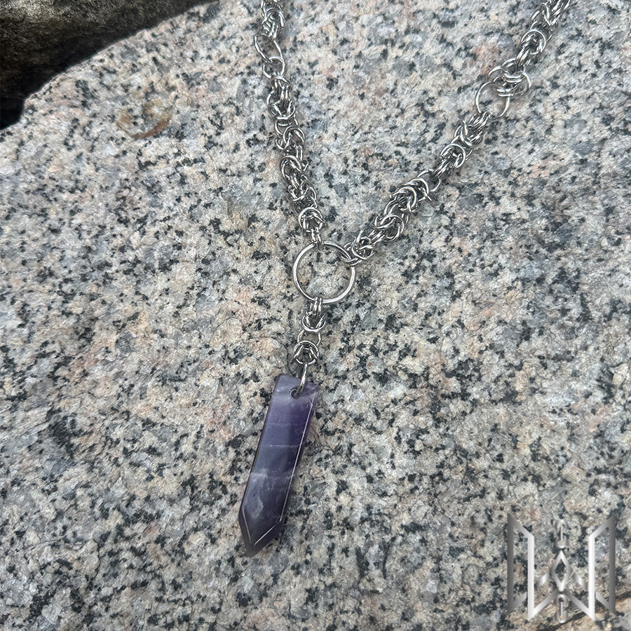 Amethyst x Chainmaille Necklace #2015