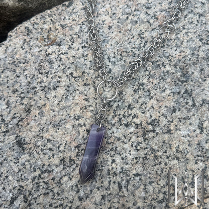 Amethyst x Chainmaille Necklace #2015