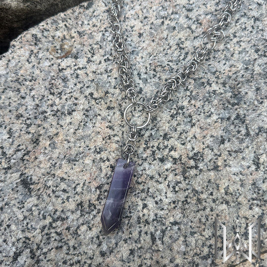 Amethyst x Chainmaille Necklace #2015