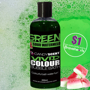 GREEN Vivid Colour Bubble Bath - SOUR WATERMELON