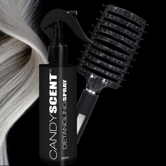 Detangling Spray & Brush Bundle (Black)