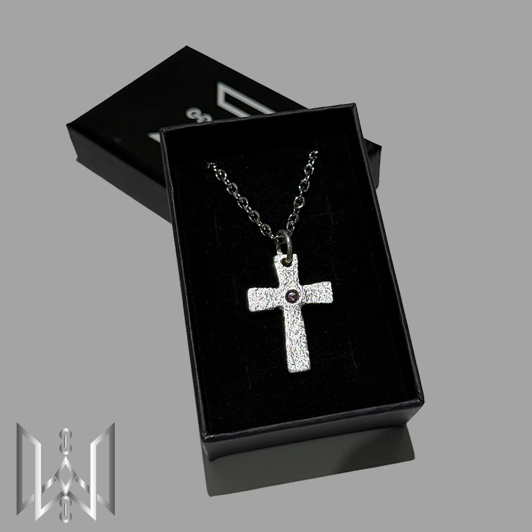 Textured Cross Sterling Silver Pendant
