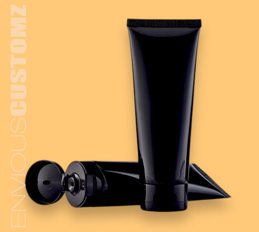 200ml Black Pre-sealed Tube with Black Flip Top Cap