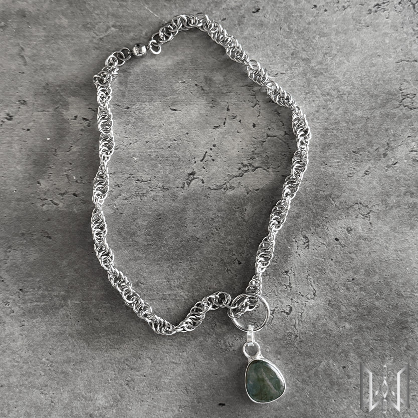 Labradorite x Chainmaille Necklace #2001