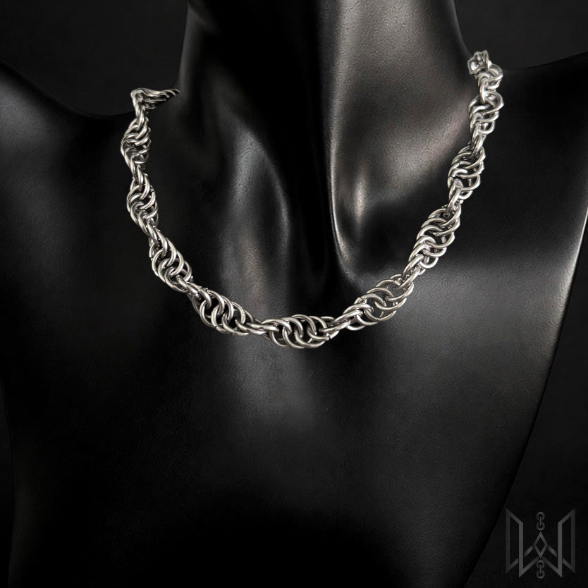 Spiral Chainmaille Necklace #1001