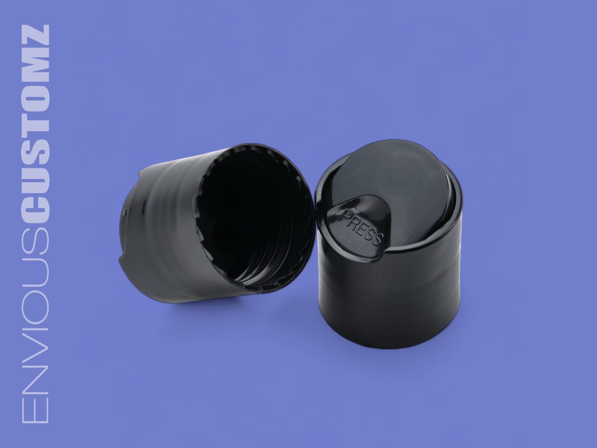 Disc Caps Smooth Wall for Bottles with 24410 Neck - Black