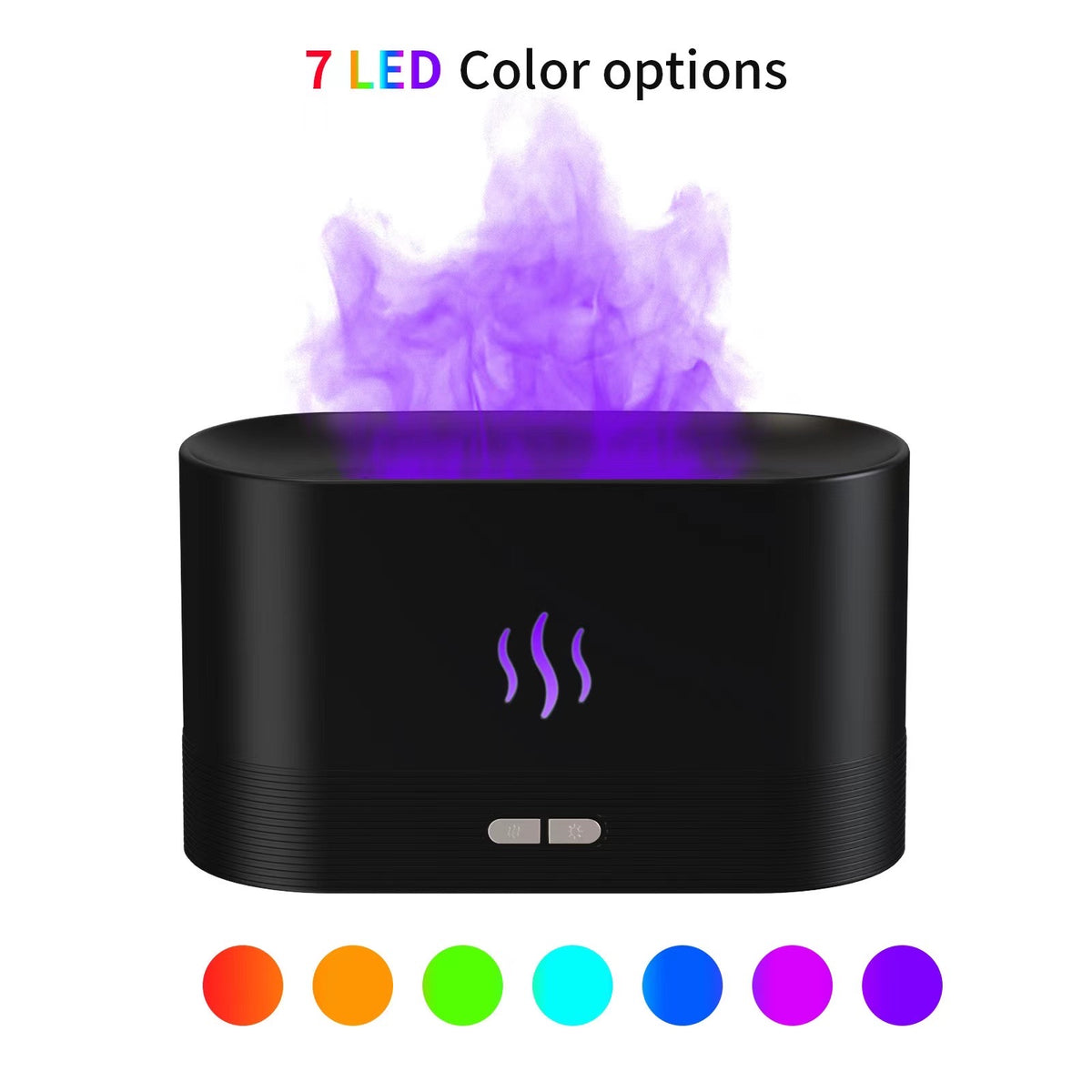 Ultrasonic Oil Diffuser - 7 Colour Flame Effect